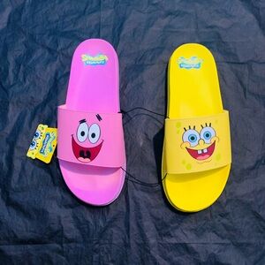 SpongeBob SquarePants Slides/Shoes,Brand New, Size 12 (Spongebob and Patrick)